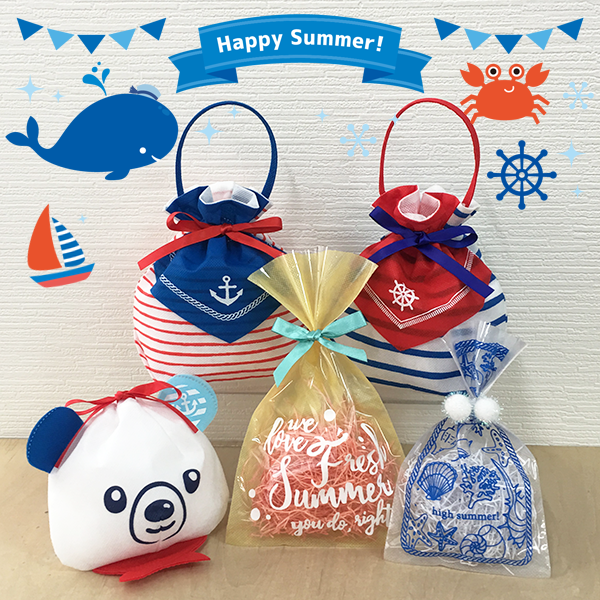 夏　サマー　ラッピング　包装　洋菓子　和菓子