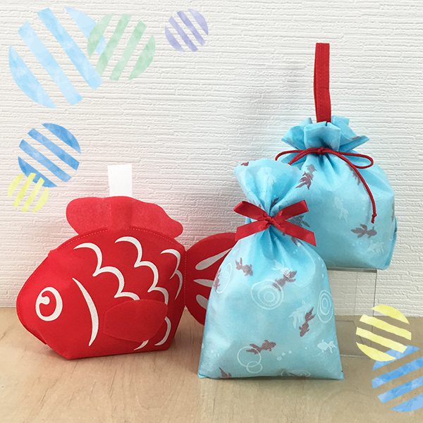 金魚　ラッピング　夏　サマー　洋菓子　和菓子