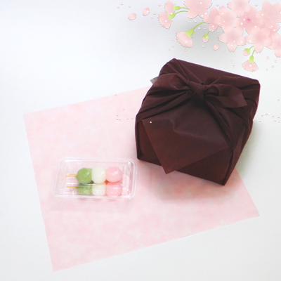 和菓子　折詰　重箱　ラッピング　花見　桜
