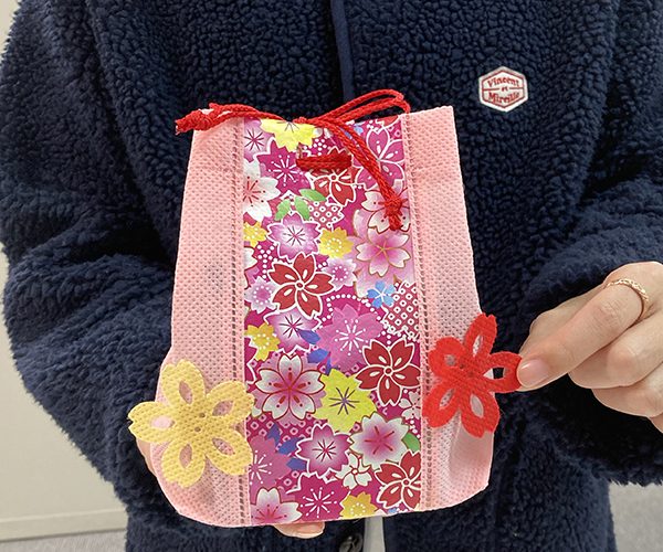 ラッピング　桜　春　セール　簡単ラッピング　信玄袋　洋菓子　和菓子