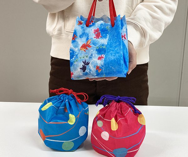 夏のラッピング　和菓子　金魚　簡単ラッピング　ヨーヨー　お祭り　子供　キッズ