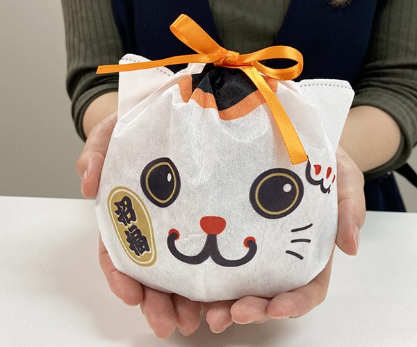 ラッピング　まねき猫　秋　和菓子　米菓　ねこ