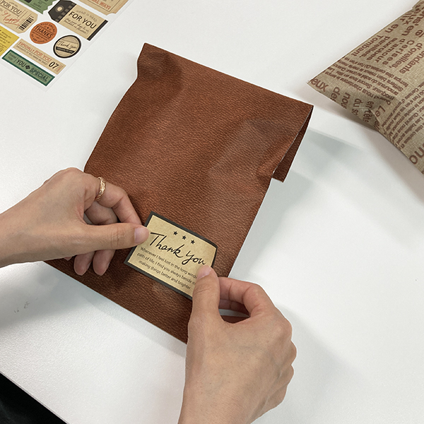 ラッピング　簡単　シール　デコる　リボン　加工　洋菓子　和菓子　雑貨　柄物　柄袋