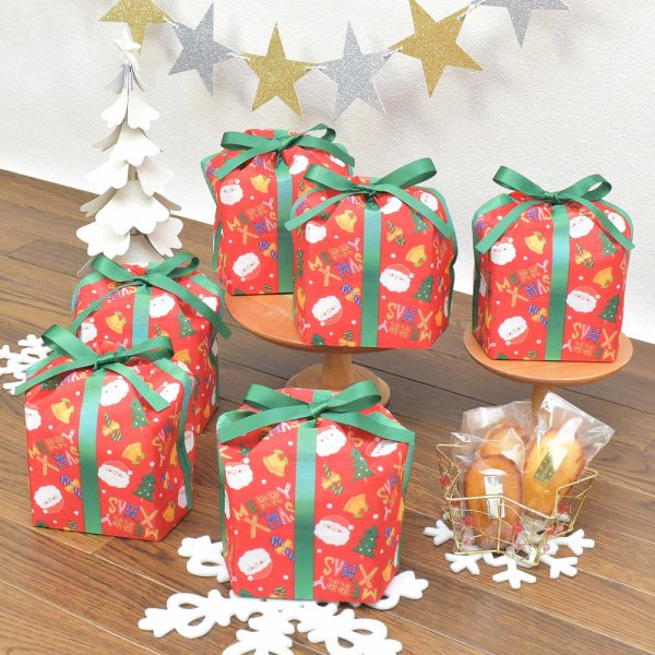 ハコ巾着 クリスマス柄のイメージ|クリスマス・正月・節分イベントにおすすめ