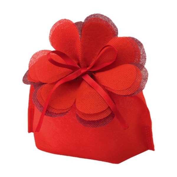 Drawstring wrapping bag that forms a flower shape when tied