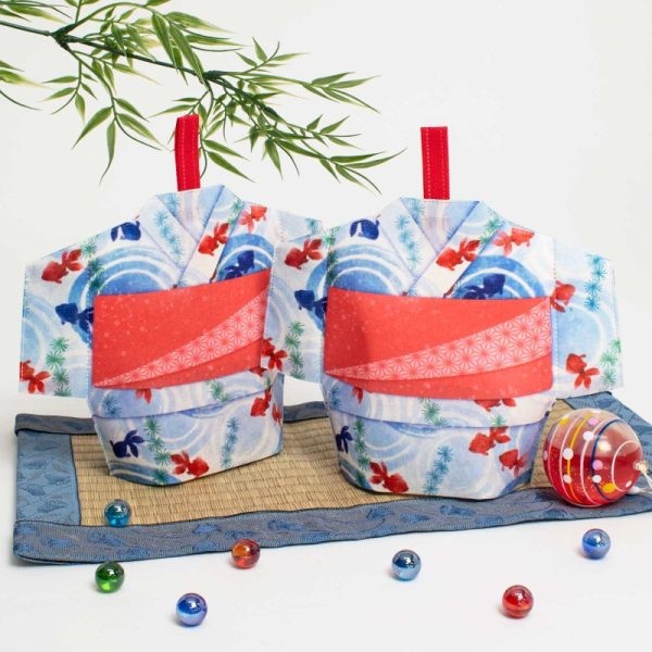 Yukata-shaped wrapping bag inspired by traditional Japanese summer clothing